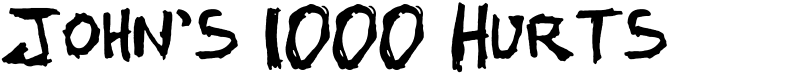 John's 1000 Hurts Font