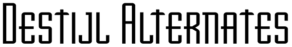 Destijl Alternates Font