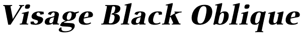 Visage Black Oblique Font