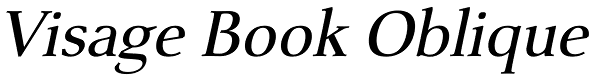 Visage Book Oblique Font