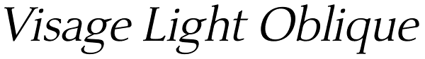 Visage Light Oblique Font