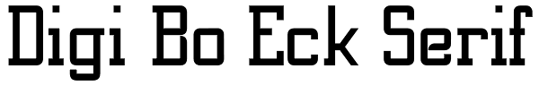 Digi Bo Eck Serif Font