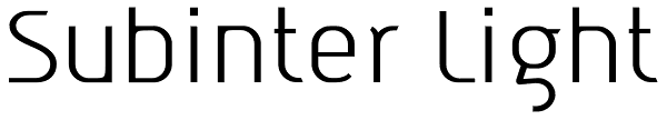 Subinter Light Font