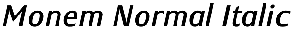 Monem Normal Italic Font