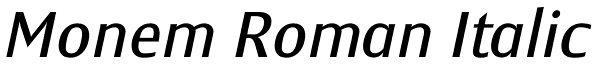 Monem Roman Italic Font