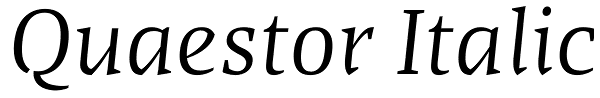 Quaestor Italic Font