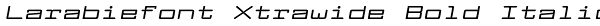 Larabiefont Xtrawide Bold Italic Font
