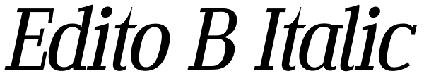 Edito B Italic Font