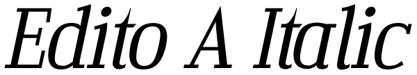 Edito A Italic Font