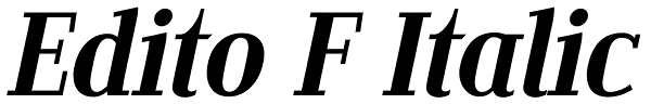 Edito F Italic Font