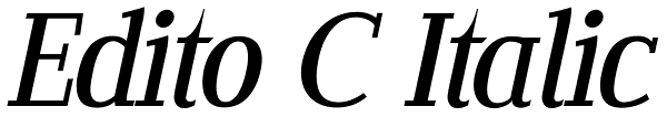 Edito C Italic Font