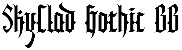 SkyClad Gothic BB Font