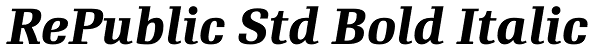 RePublic Std Bold Italic Font