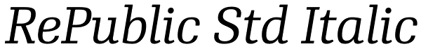 RePublic Std Italic Font