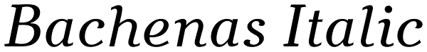 Bachenas Italic Font