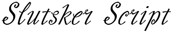 Slutsker Script Font