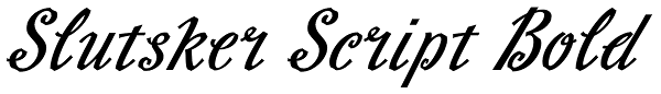 Slutsker Script Bold Font