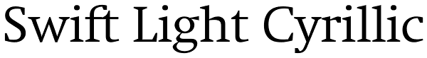 Swift Light Cyrillic Font