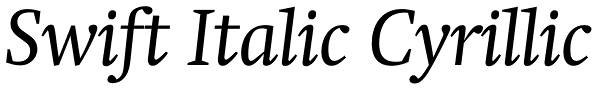 Swift Italic Cyrillic Font