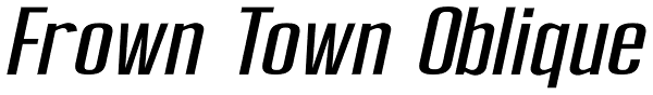 Frown Town Oblique Font