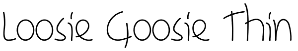 Loosie Goosie Thin Font