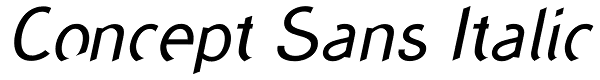 Concept Sans Italic Font