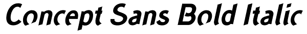 Concept Sans Bold Italic Font