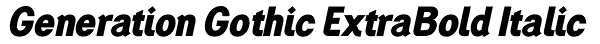 Generation Gothic ExtraBold Italic Font