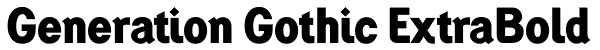 Generation Gothic ExtraBold Font