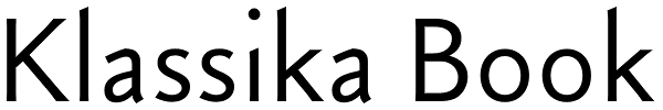 Klassika Book Font