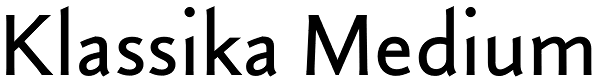 Klassika Medium Font