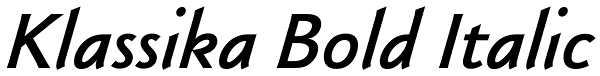 Klassika Bold Italic Font