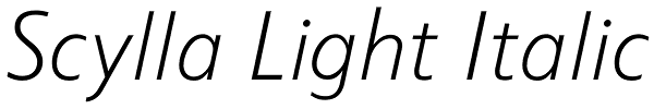 Scylla Light Italic Font