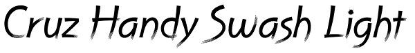 Cruz Handy Swash Light Font