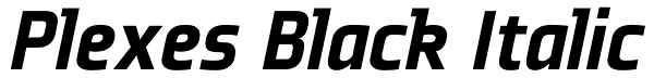 Plexes Black Italic Font