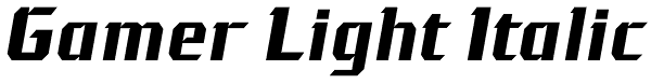 Gamer Light Italic Font