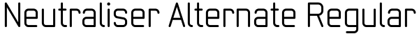 Neutraliser Alternate Regular Font