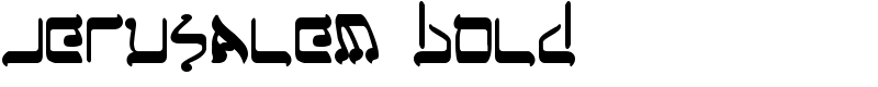 Jerusalem Bold Font