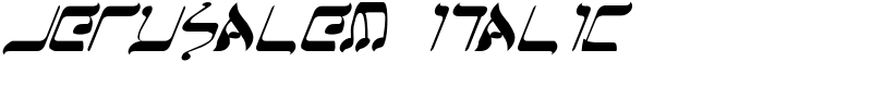 Jerusalem Italic Font