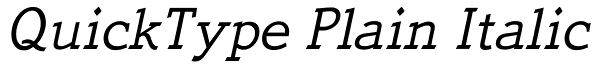 QuickType Plain Italic Font