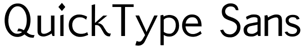 QuickType Sans Font