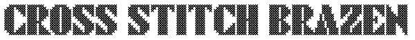 Cross Stitch Brazen Font