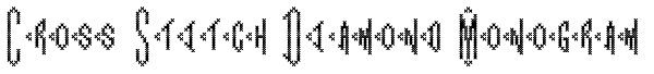 Cross Stitch Diamond Monogram Font