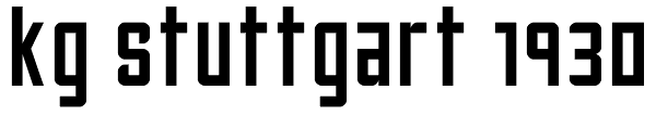 Kg Stuttgart 1930 Font