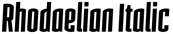 Rhodaelian Italic Font