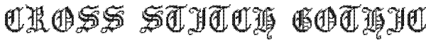 Cross Stitch Gothic Font