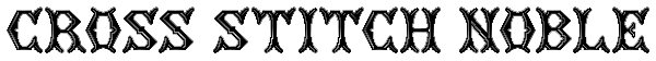 Cross Stitch Noble Font