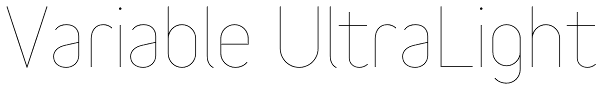 Variable UltraLight Font