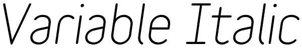 Variable Italic Font