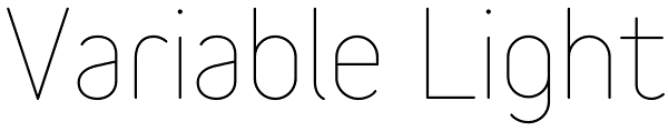 Variable Light Font